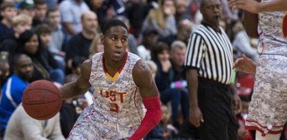 UST Celts men's college basketball player in action at the University of St. Thomas in Houston, Texas