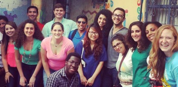 University of St. Thomas undergraduate students posing for a photo during a study abroad trip to Costa Rica