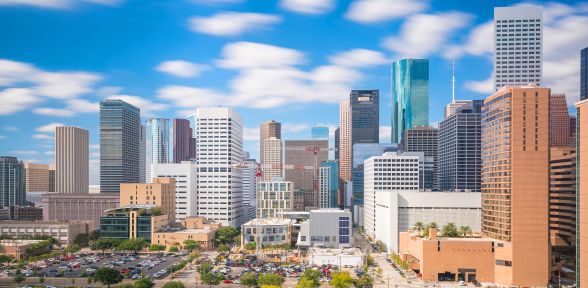 Aerial view of downtown Houston, Texas during daytime