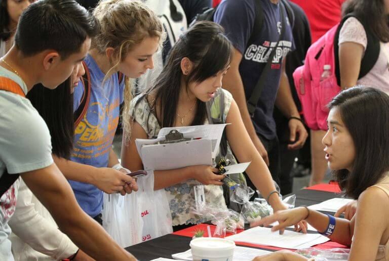 Campus event at University of St. Thomas in Houston, Texas