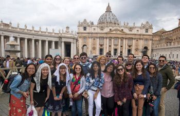 University of St. Thomas - Houston students on study abroad trip in Rome