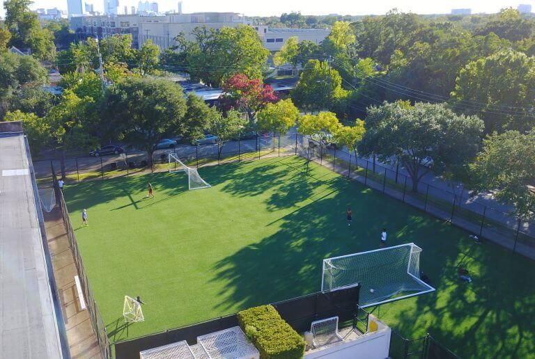 Turf practice area