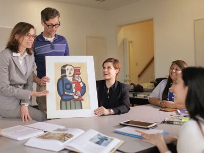 Graduate students in classroom at University of St. Thomas in Houston, Texas