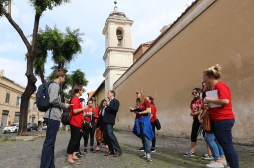 University of St. Thomas Houston students during study abroad trip in Rome, Italy