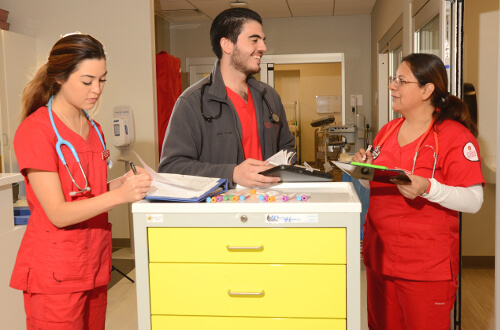 University of St. Thomas - Houston Master of Science in Nursing Degree Program students working in hospital