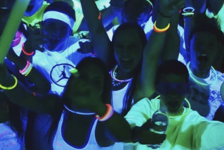 ust student glow stick party