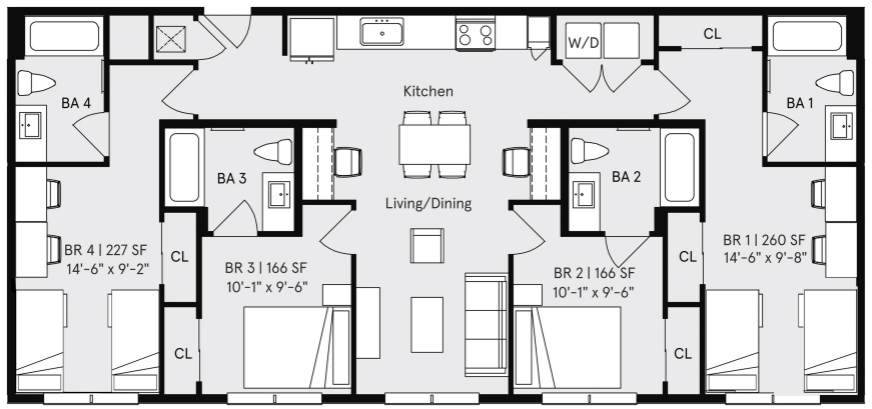 Uniti 4 Bedroom