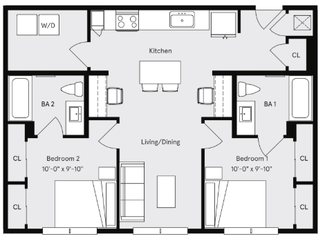Uniti 2 Bedroom